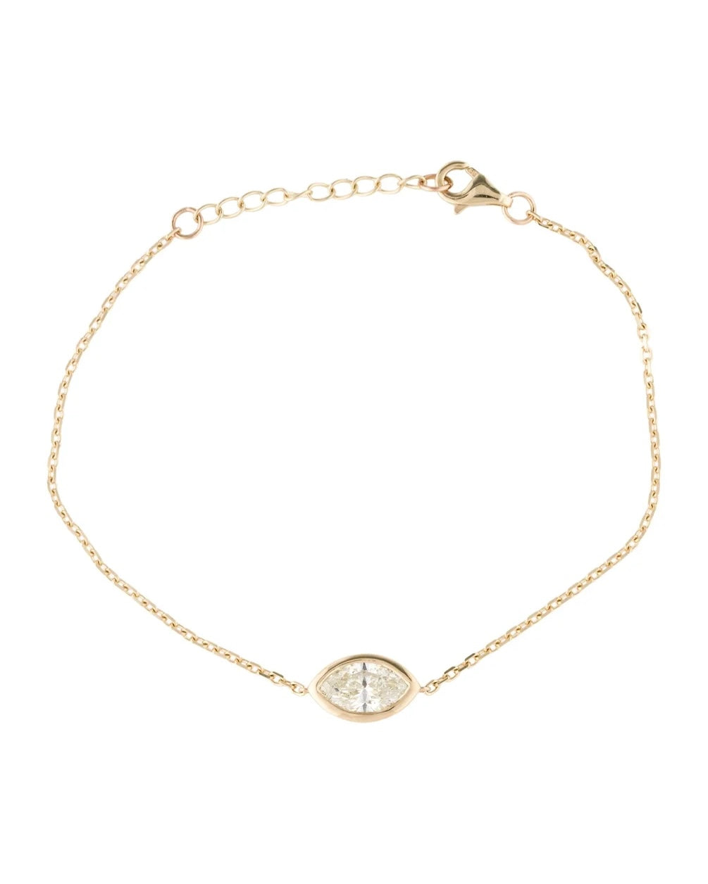 1.01ct Bezel Set Natural Diamond Bracelet | Set in 14k Yellow Gold