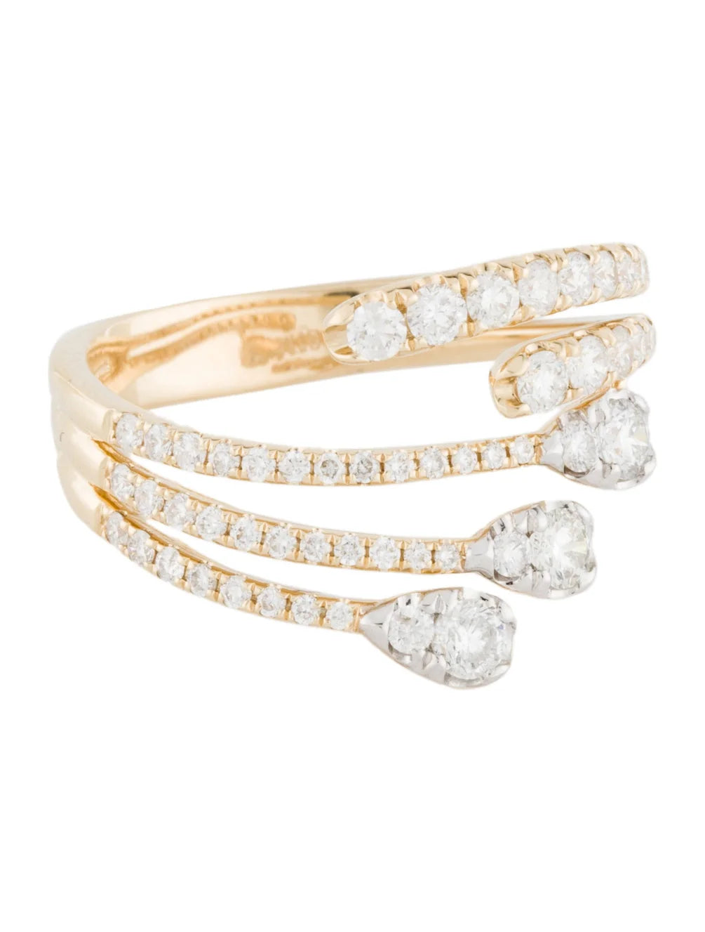 Natural Diamond Statement Ring| set in 14k Yellow Gold