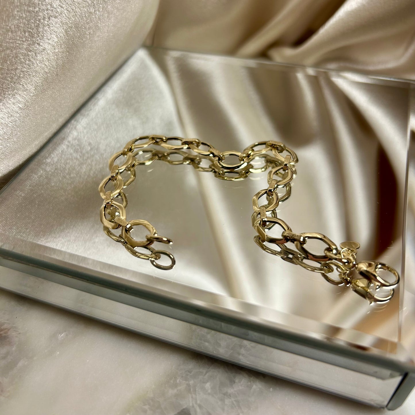14k Yellow Gold Link Bracelet | Size